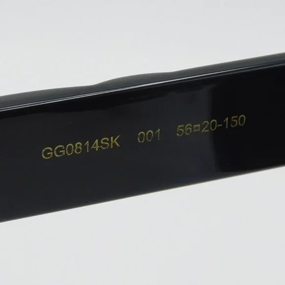 GUCCI GG0814SK 001 BLACK GREY CAT EYE WOMEN'S AUTHENTIC SUNGLASSES 56-20… - Picture 11 of 12